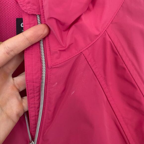 Athleta Westerly Rain Wind Jacket Womens Size Medium Hot Pink Barbiecore Active - Picture 4 of 7